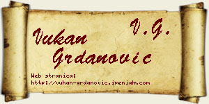 Vukan Grdanović vizit kartica